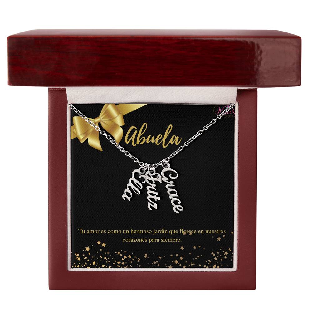 Personalized Vertical Name Necklace for Grandma