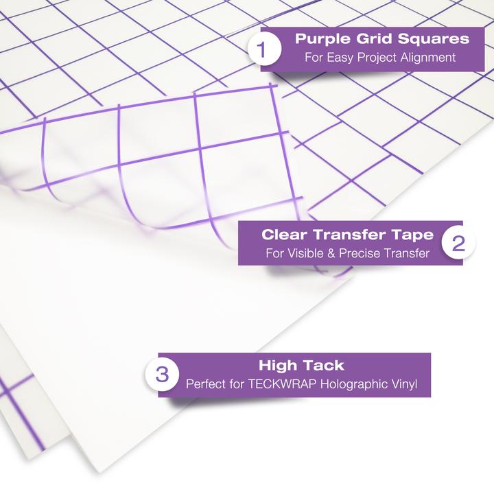 TECKWRAP Purple Grid Medium Tack Transfer Tape