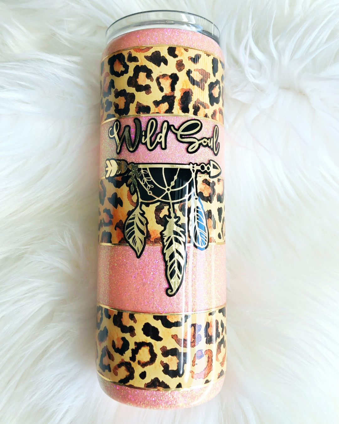 Wild Soul Glitter 20oz Skinny Tumbler