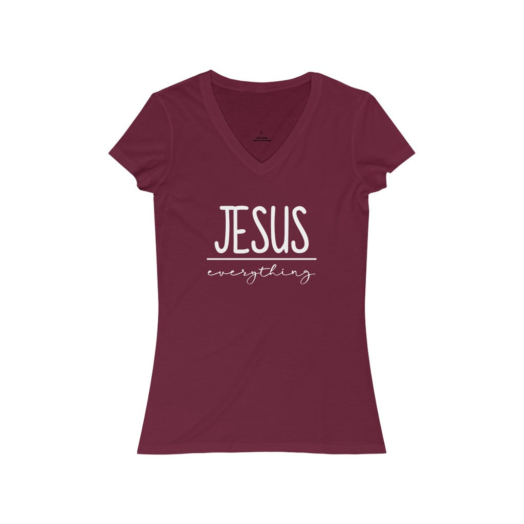 Jesus Jersey Short Sleeve V-Neck Tee