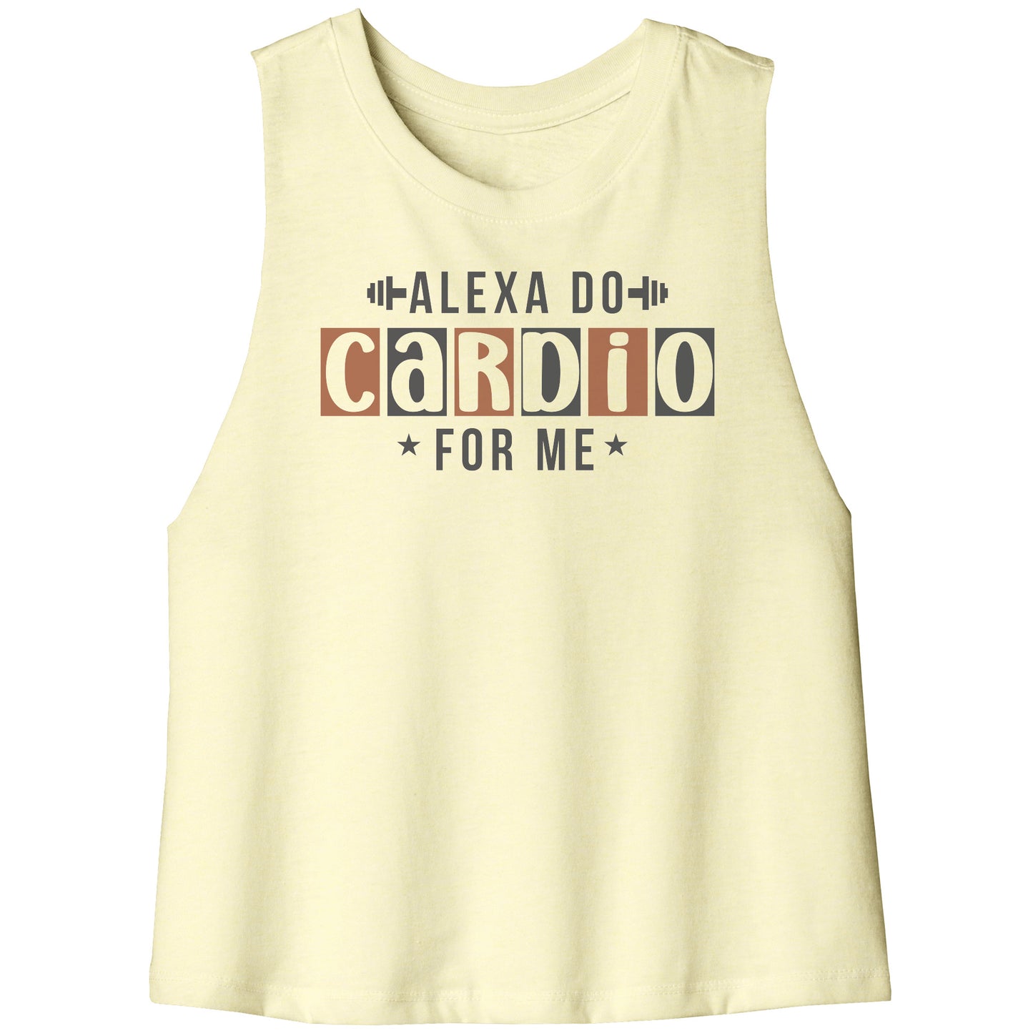 Alexa Do Cardio For Me Racerback Crop Tank