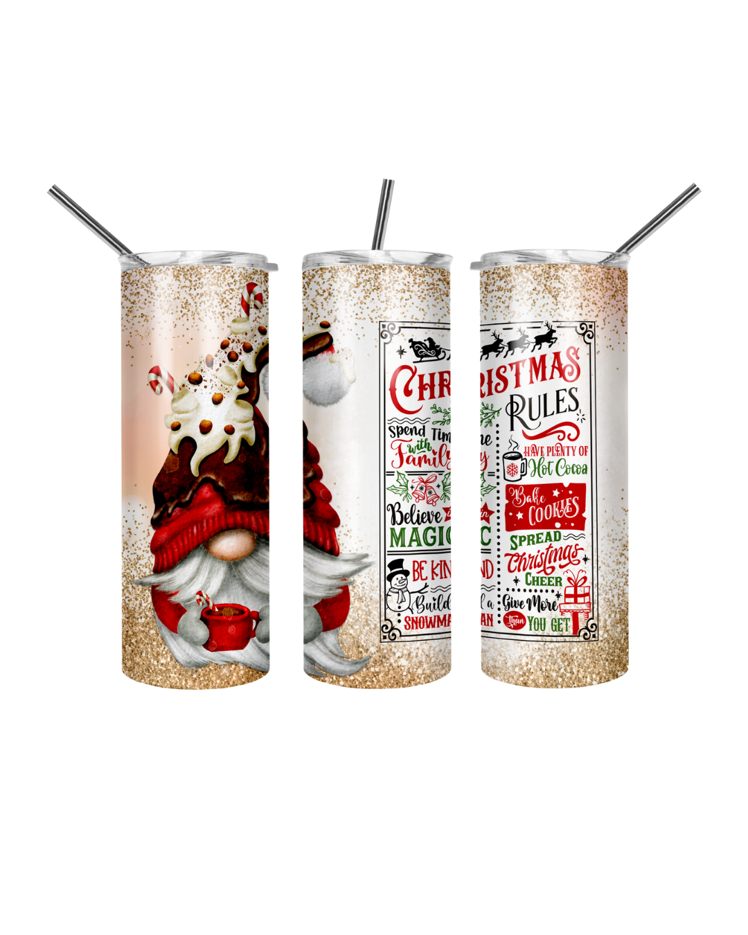 Christmas Rules 20oz Skinny Tumbler