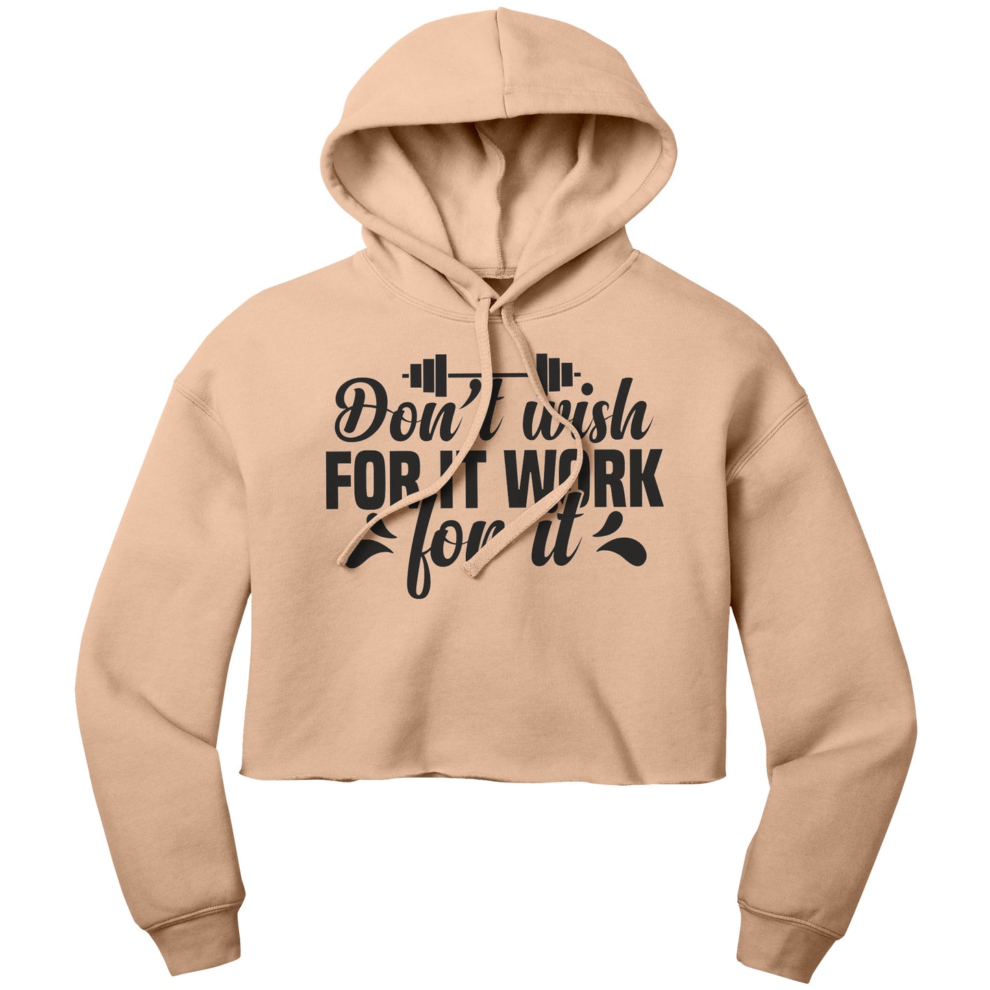 Don't Whish For It Crop Fleece Hoodie