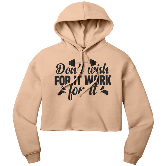 Don't Whish For It Crop Fleece Hoodie
