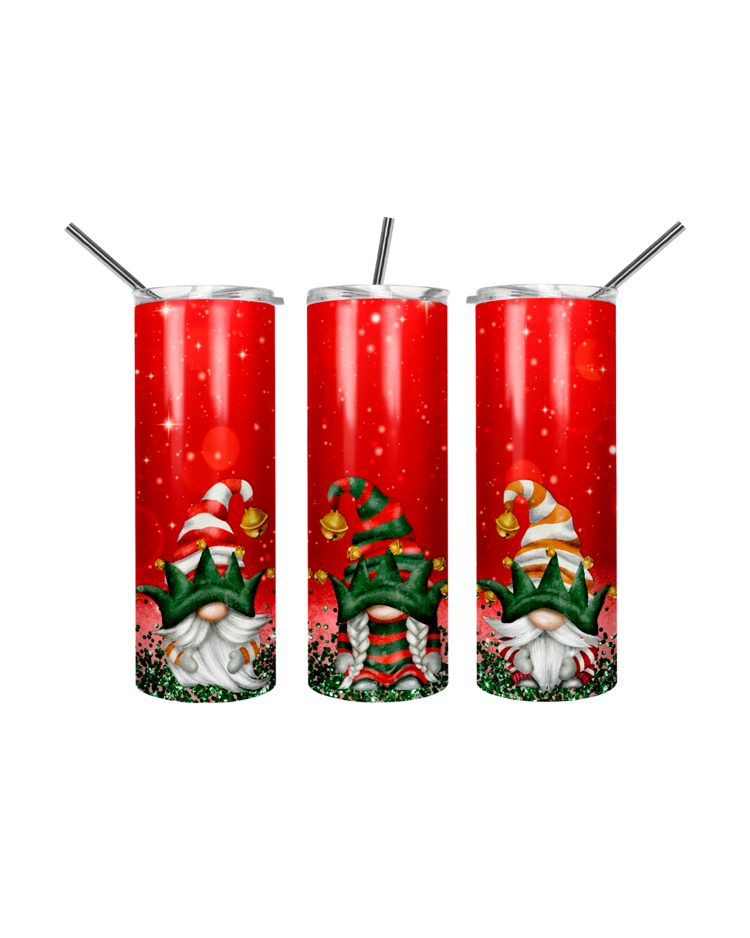 Christmas Gnome Red 20oz Skinny Tumbler