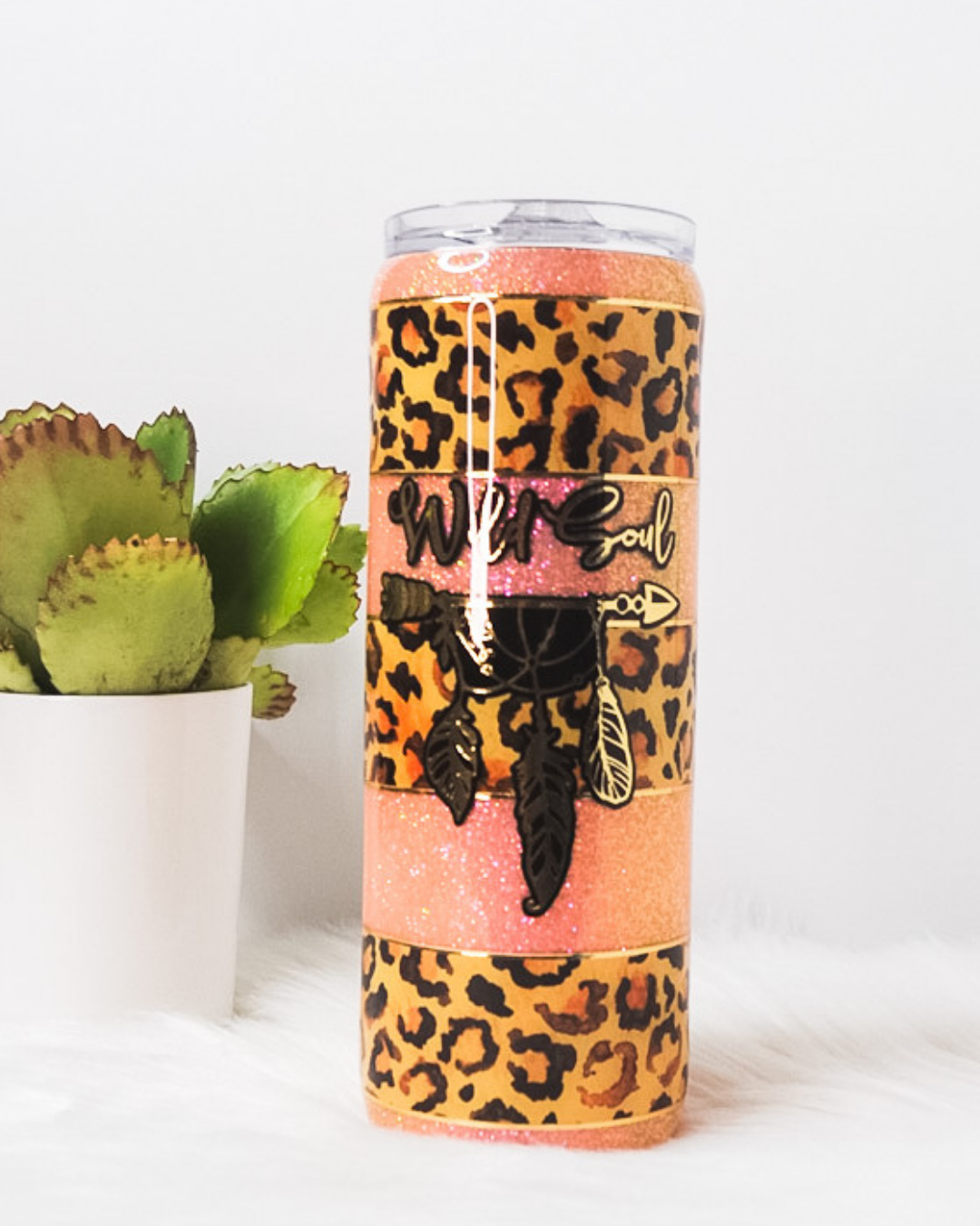 Wild Soul Glitter 20oz Skinny Tumbler