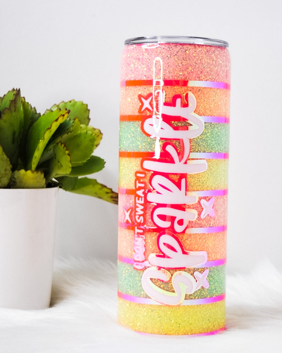 Sparkle Glitter Tumbler 20oz Skinny