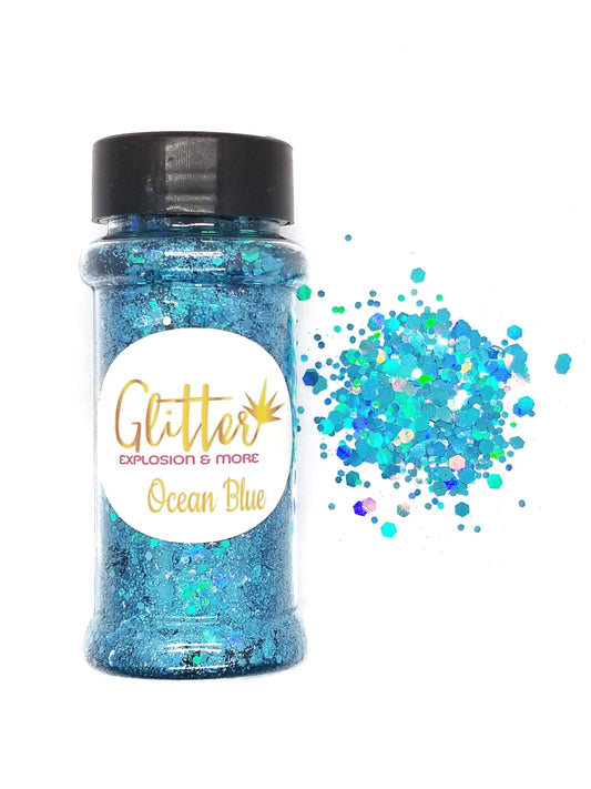 Ocean Blue Chunky Glitter