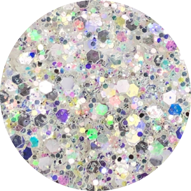 Disco White Chunky Glitter