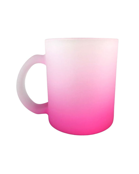 Blank Frosted Mug Pink