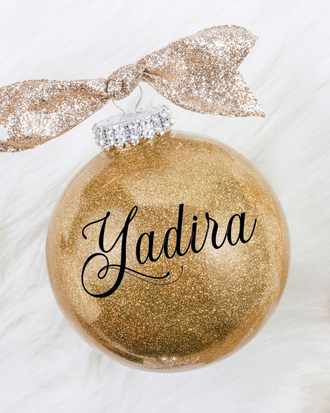 Glitter Ornament 3.8”