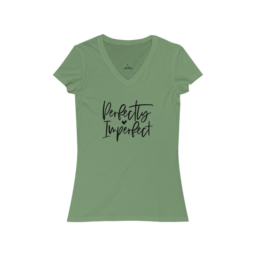 Perfectly Imperfect Jersey Short Sleeve V-Neck Tee