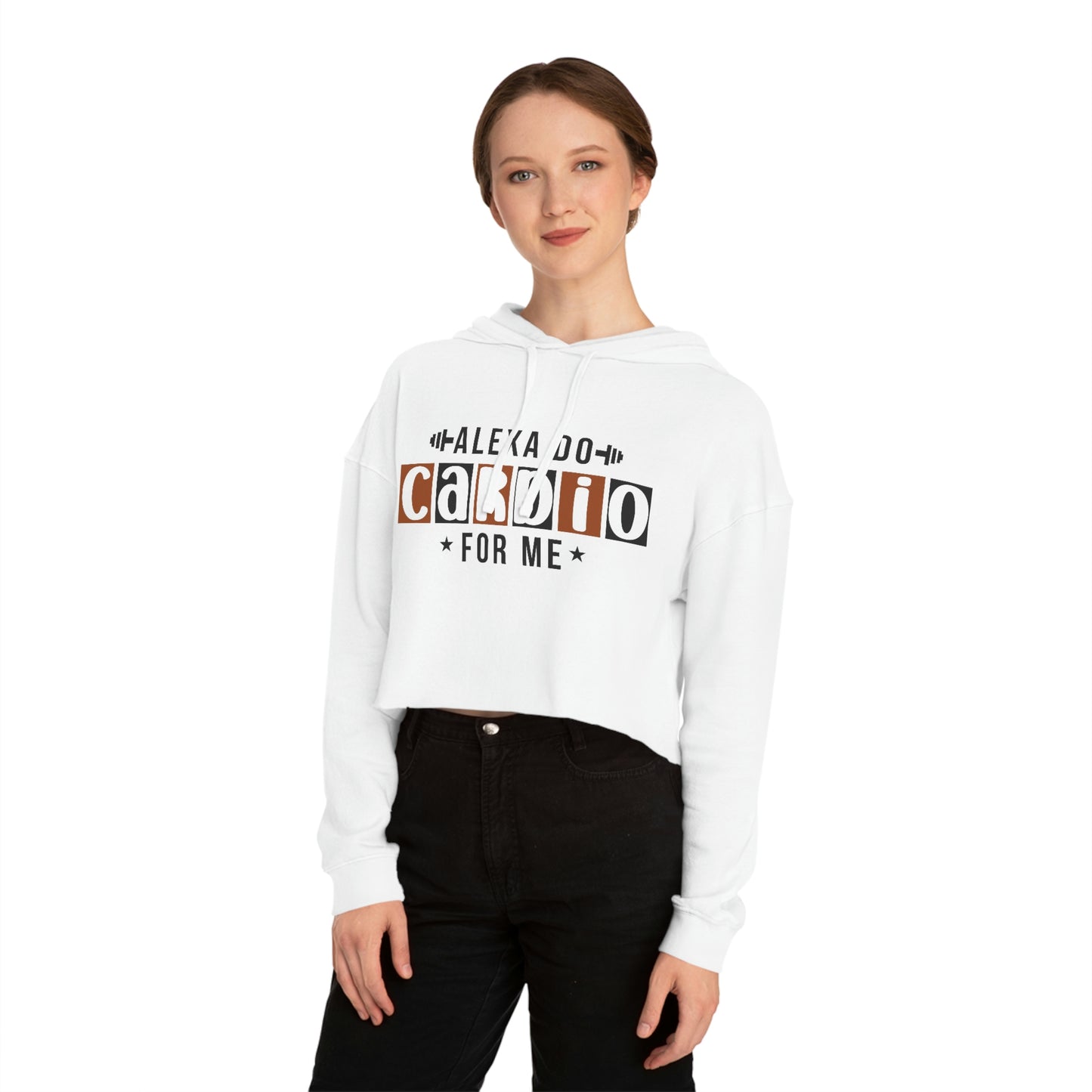 Alexa Do Cardio For Me Cropped Hooded Sweatshirt