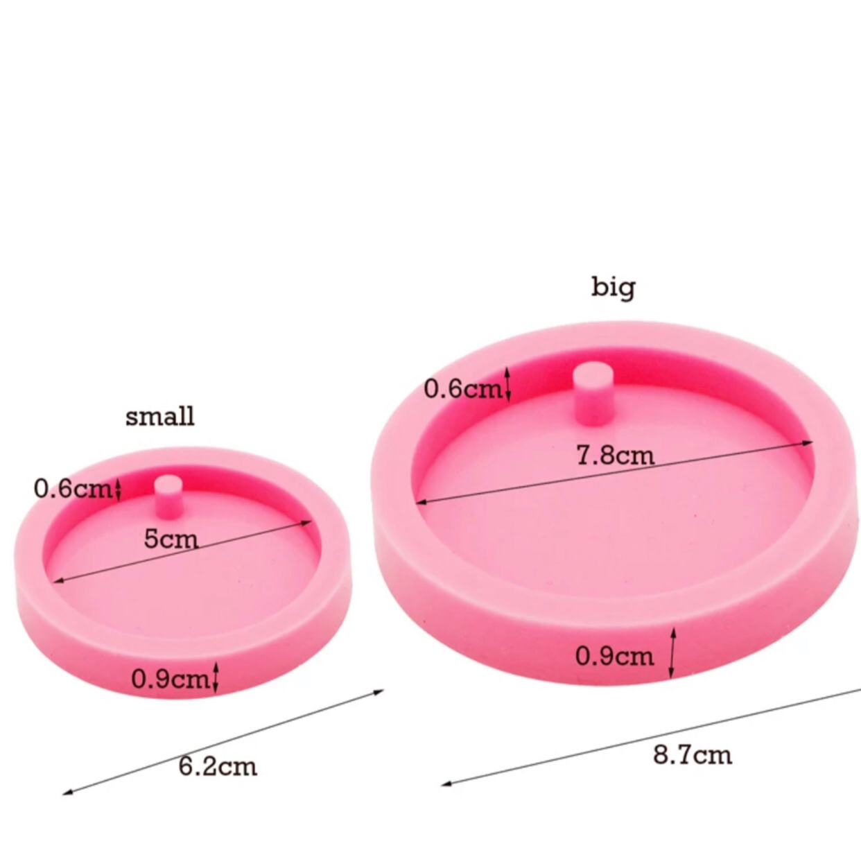 Circle keychain Mold Resin Silicone Epoxy Molds