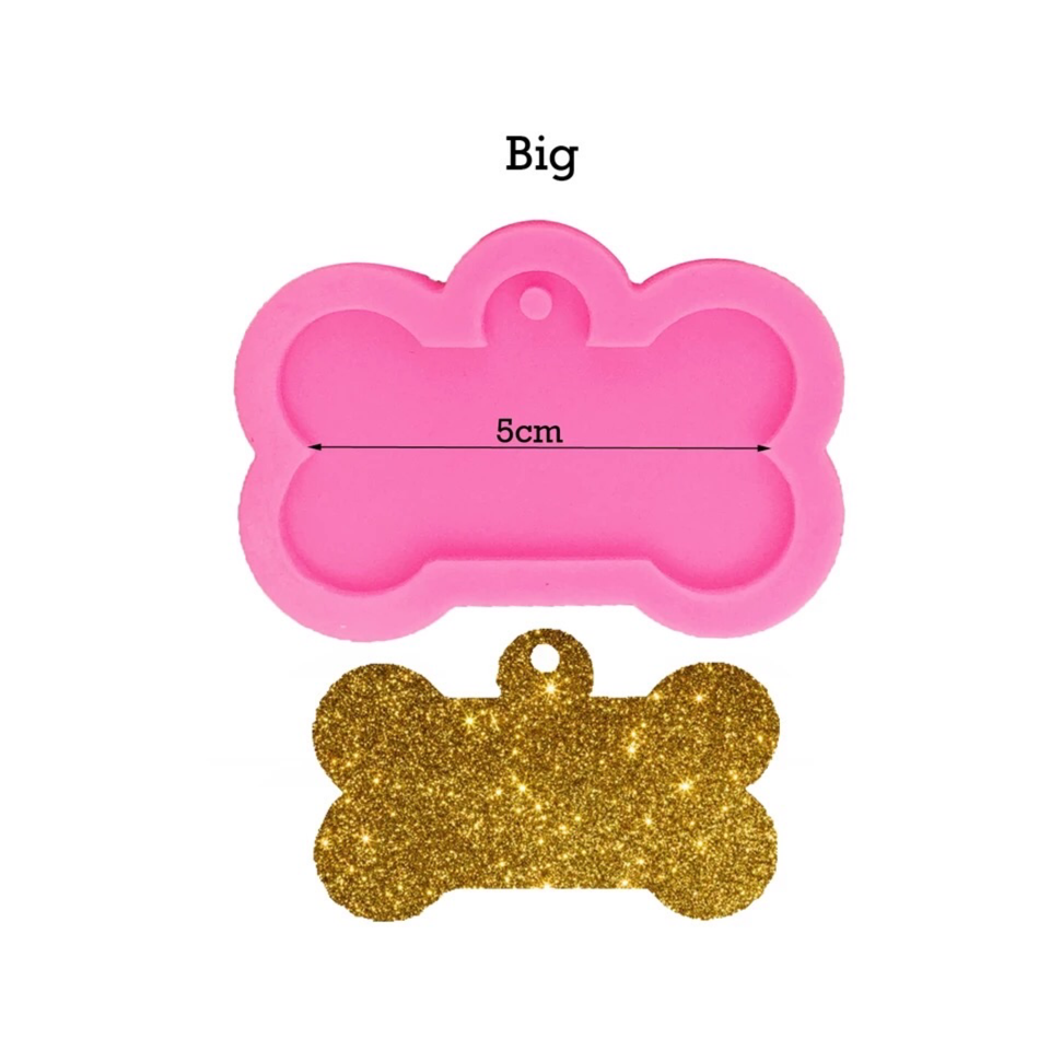 Dog bone shape silicone mold for key chain Pendant molds suitable for  clay DIY Jewelry Making epoxy Resin mold