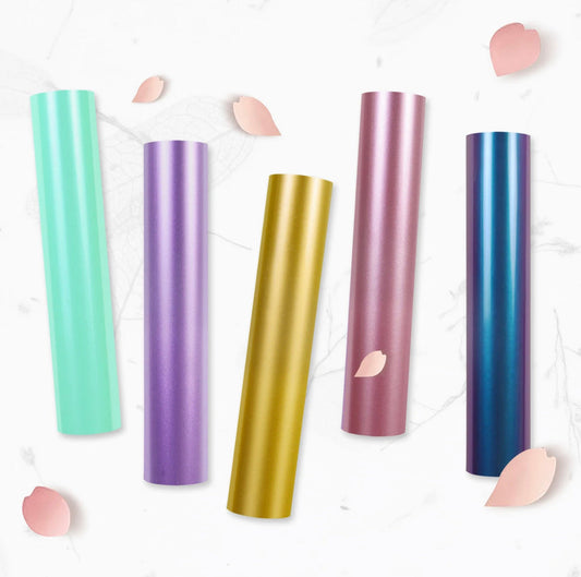 TECKWRAP Glossy Pearlescent Heat Transfer Vinyl 10” x 5ft Roll