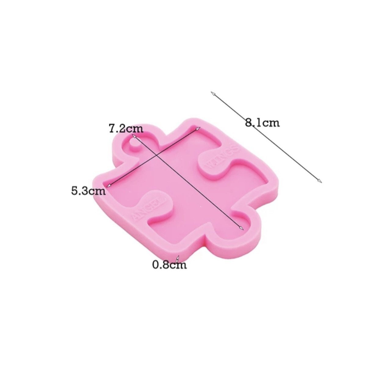 Puzzle keychain Mold Resin Silicone Epoxy Molds