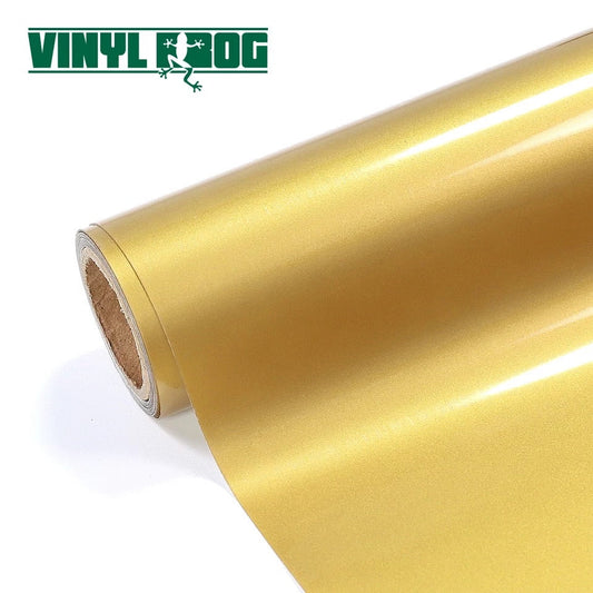 Gold Heat Transfer Vinyl Frog Vinyl (12” x 1.66 yards)