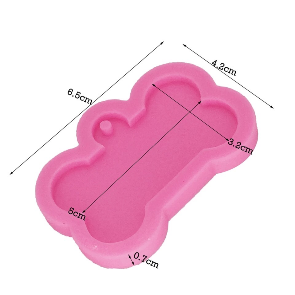 Dog bone shape silicone mold for key chain Pendant molds suitable for  clay DIY Jewelry Making epoxy Resin mold