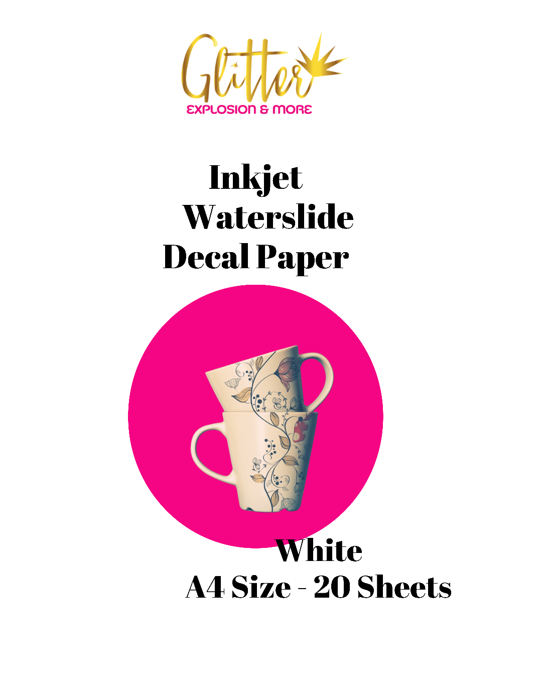 Waterslide Decal Paper Inkjet