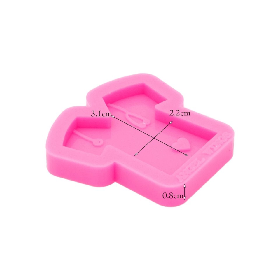 Grippy T-Shirt Keychains Mold DIY resin epoxy mold Doctor Shirt molds For Jewelry Pendant tools